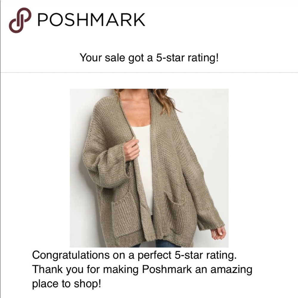 TAUPE CARDIGAN SWEATER - Picture 9 of 9